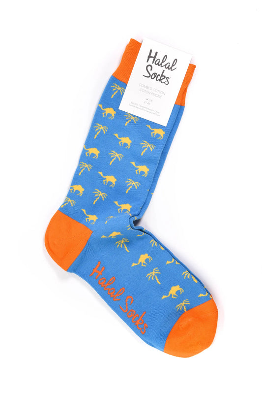 Blue Desert - Camel and Palm Trees