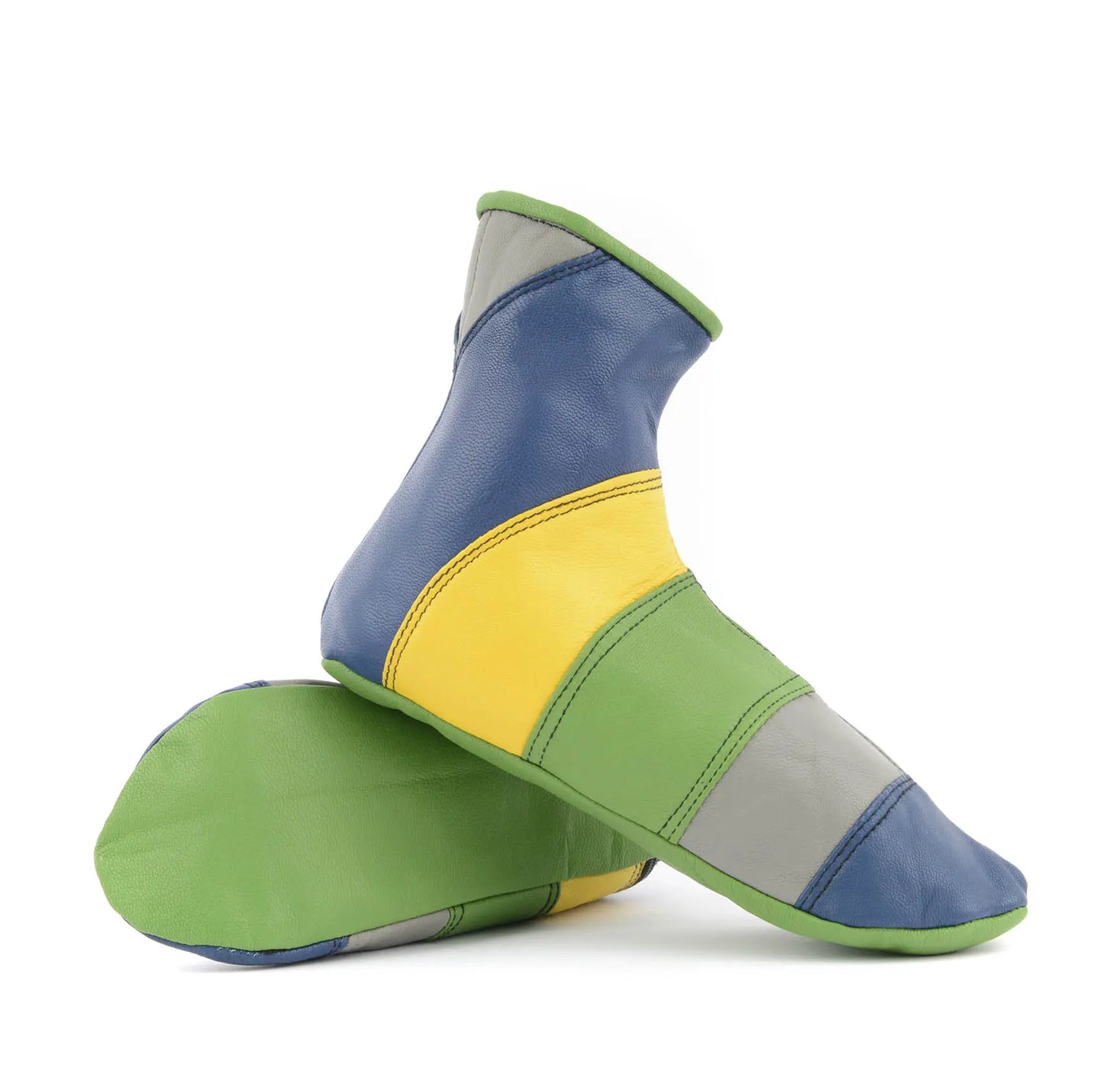 Leather Socks - Emerald Green