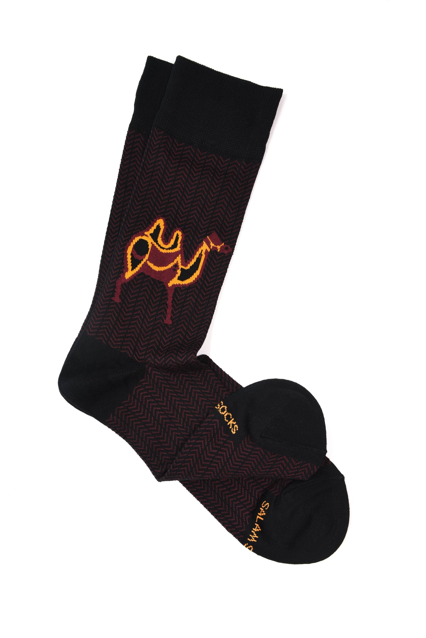 Camel Mercerized Mid-Calf Socks